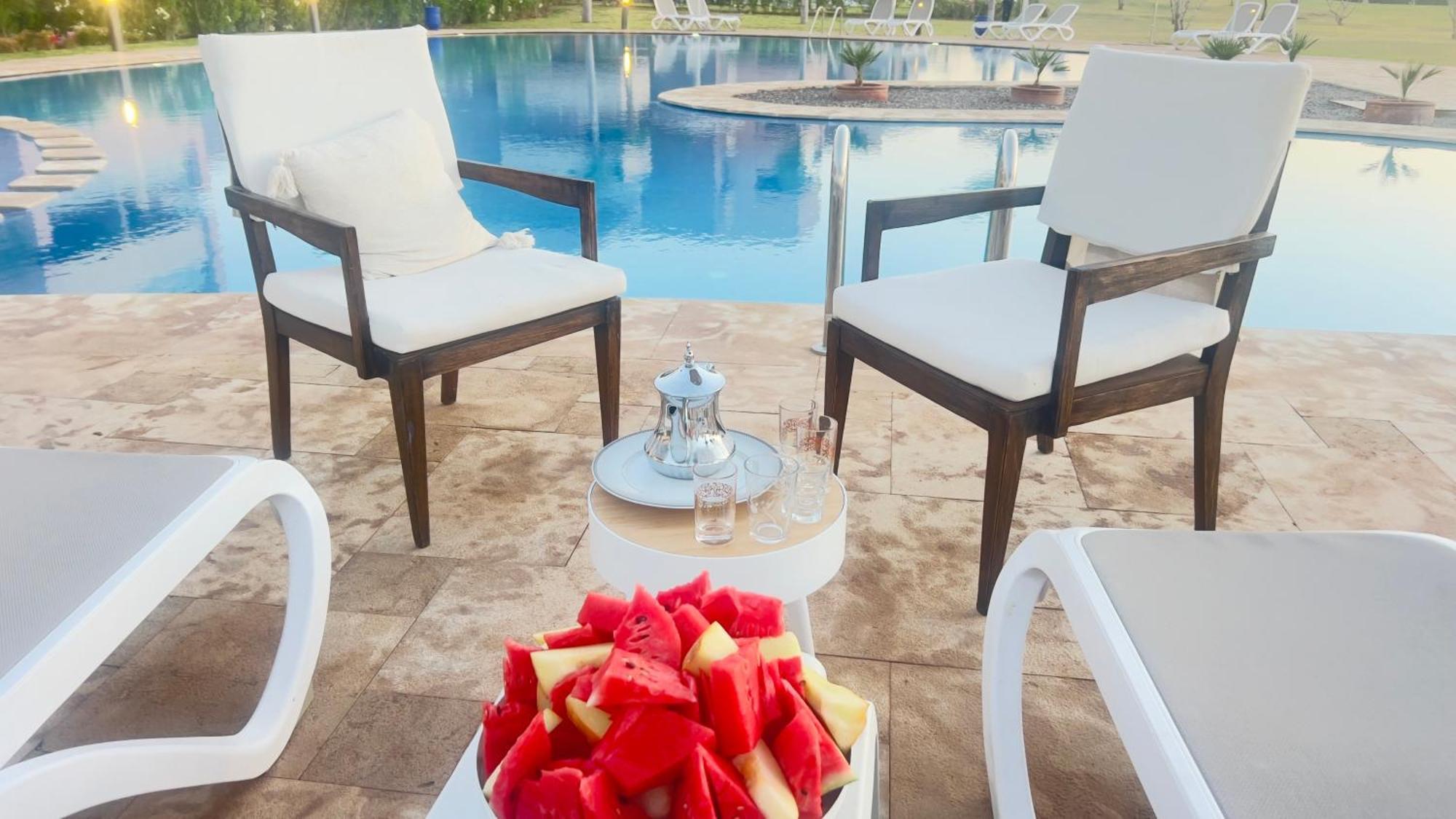 Appartement De Luxe Avec Jardin Vue Sur La Piscine Golf Securise 24H Sur 24 A 5 Minutes De L Aeroport Marrakesh Luaran gambar